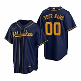Milwaukee Brewers Customized Nike Navy Stitched MLB Cool Base Jersey,baseball caps,new era cap wholesale,wholesale hats